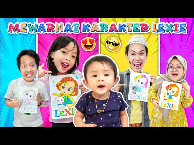 LEIKA COLORING CHALLENGE WITH HER MOM AND DAD ALSO TOMPEL! - FUNNY KIDS VIDEO