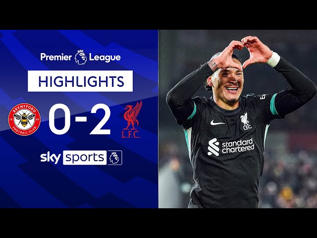 Núñez scores TWO stoppage-time goals! ⏱️ | Brentford 0-2 Liverpool | Premier League Highlights