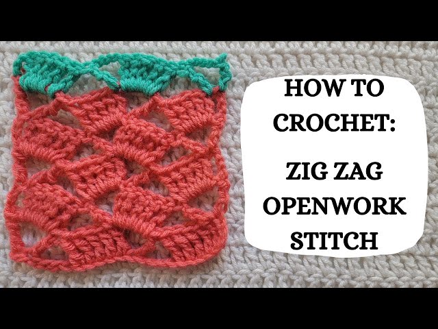 How To Crochet: Zig Zag Openwork Stitch | Tutorial, DIY, Beginner Crochet, Easy Crochet, Fun, Cute 🤩