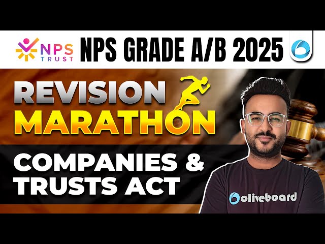 NPS Grade A/B Marathon Revision Series | Companies Act | Top MCQs | NPS Exam 2025