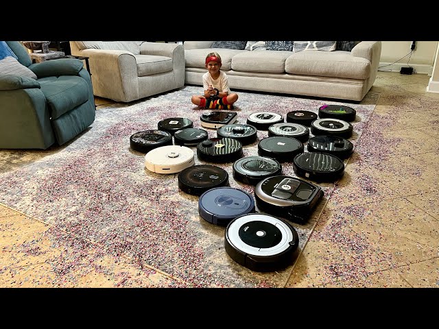 20 Robot Vacuums Clean ENTIRE House COVERED in Confetti!!