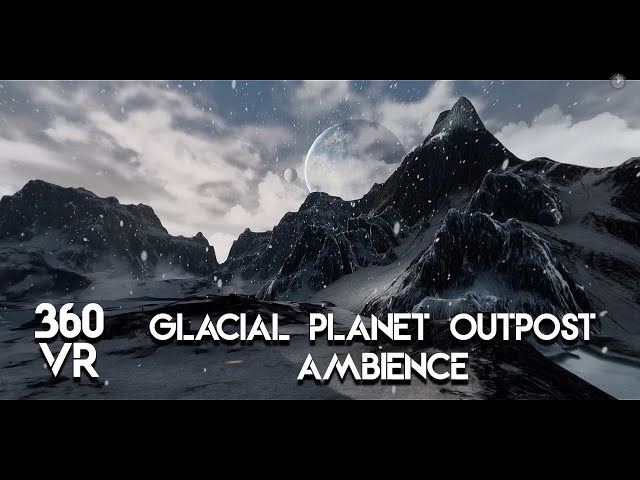 360° VR 4K UHD Snowstorm Glacial Planet Science Facility Ambience