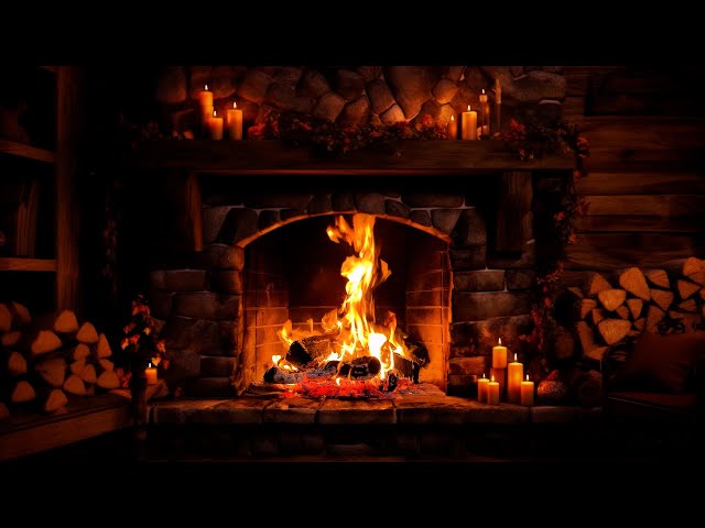 Cozy Fireplace 12 Hrs 🔥 Crackling Fire Ambience with Burning Logs [No Music]