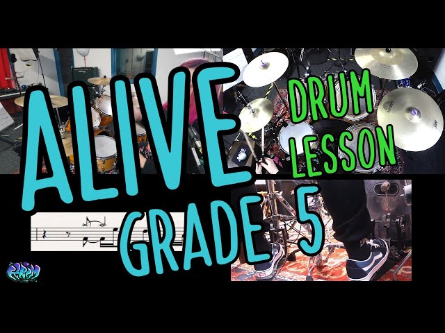 Alive - Trinity Rock and Pop - Drum Lesson - Grade 5 Drums