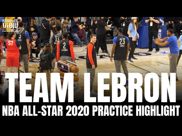 Team LeBron James & USA Women's Team Take 3-Pointers Together at NBA All-Star Practice