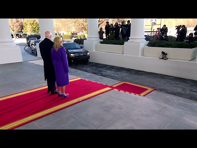 WATCH: President Biden and first lady greet Trumps at the White House | Trump 2025 Inauguration