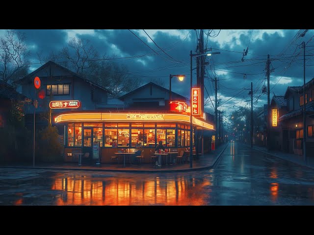 Experience Cozy 1980s & 90s Lofi Hip Hop Beats | Relaxing Productive Rainy Nights | Old Town Japan