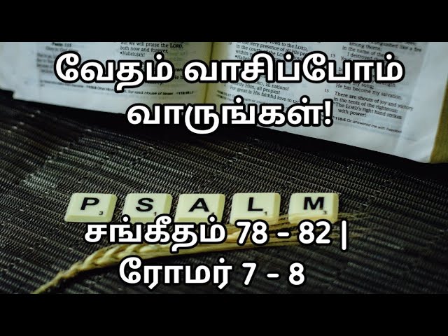 வேதம் வாசிப்போம்! வாருங்கள்! 316 (24- 186) | சங்கீதம் 78 - 82 | ரோமர் 7 - 8 | @meimarai | #live