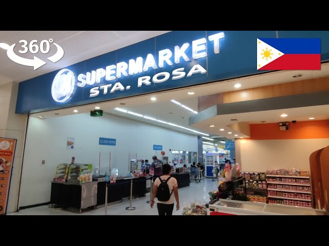 Shopping at SM Supermarket at SM City Sta Rosa, Laguna, Philippines - 360 VR Video