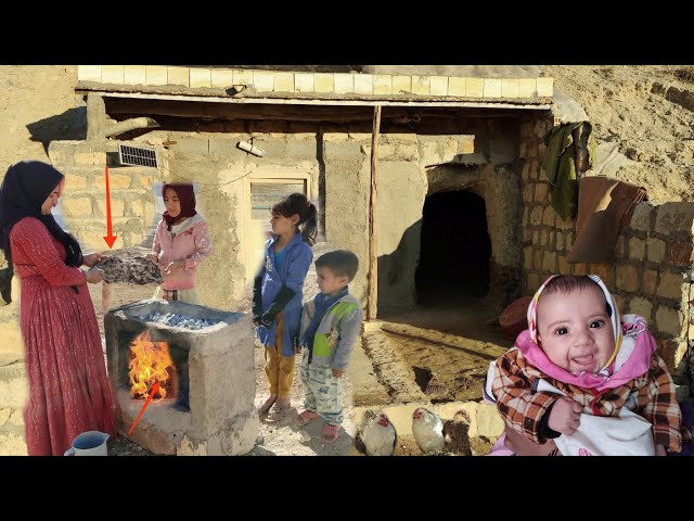 The effort of a poor single mother in the mountains to feed her orphaned children