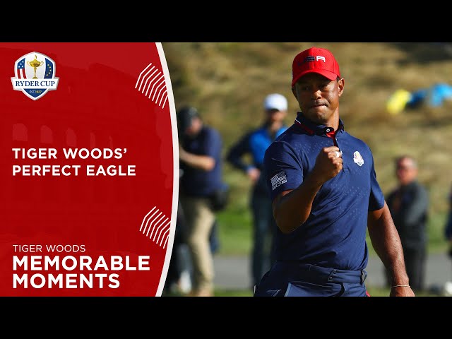 Tiger Woods Makes PERFECT Eagle vs Jon Rahm | 2018 Ryder Cup