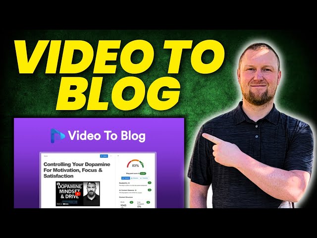 AI Turns 50-Min Video to SEO Blog in Minutes! Video to Blog Review 🔥