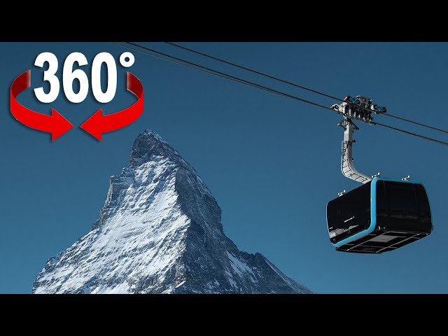 Schwebe mit der Glasboden-Bahn aufs Klein Matterhorn I 360-Grad-Video