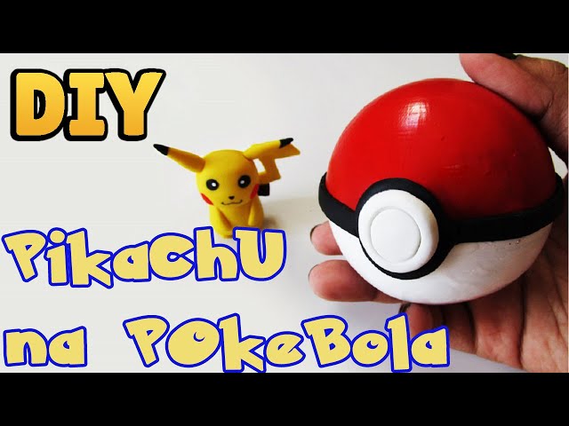 DIY: How to make Pikachu and Pokeball - POKÉMON TUTORIAL - Cold Porcelain / Polymer Clay