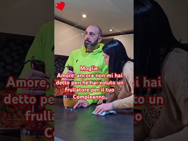 🤪 Il regalo perfetto che ogni marito  deve  ricevere. #umore #moglieemarito #regalo #frullatore