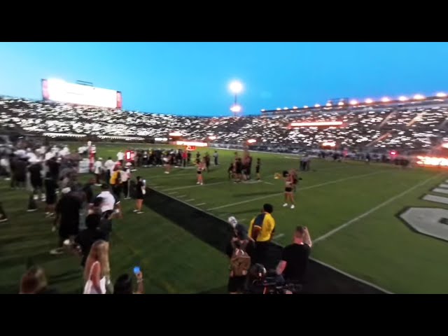 UCF Light Show. Fans participate with their phones and creates an amazing environment!! 360° video