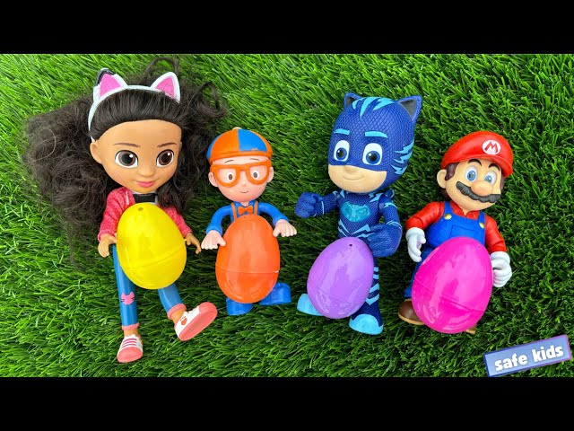 Best Preschool Toddler Learning through Play! Egg Hunt with Gabbys Dollhouse Mario Blippi PJ Masks