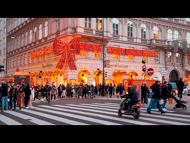 Walk in Vienna City Center, December 2024 | 4K HDR