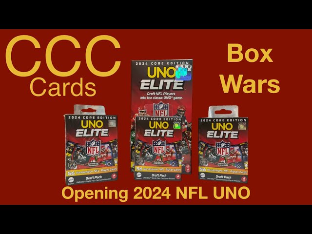 Opening 2024 NFL UNO Core Edition Elite starter pack and box wars opening 3 Draft Packs