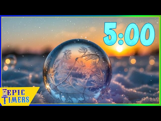 5 Minute Calm Music timer with Frozen Bubbles!