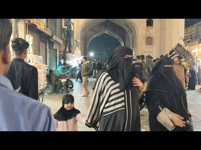 Charminar Night View Hyderabad Vlog Viral Vlog Hyderabad churi Market Charminar Video Mosim Vlog