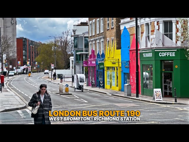 Discover London: Route 190 Bus Journey from West to Southwest | Urban Exploration in 4K 🏙️🚌