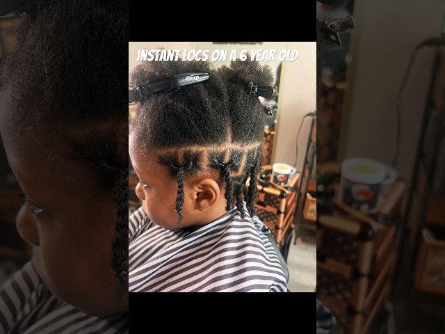 Instant locs on a 6 year old #hairtransformation #instantlocs #locs