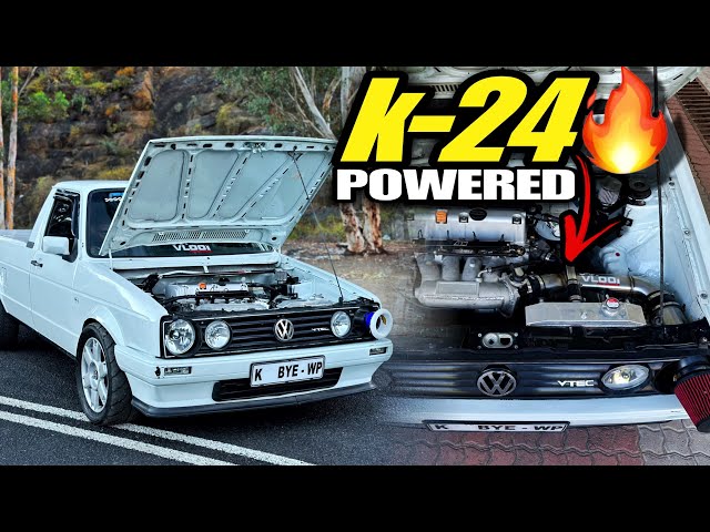 Honda K24 Powered VW Caddy from hell 🔥👿**INSANE** #k24 #carreview