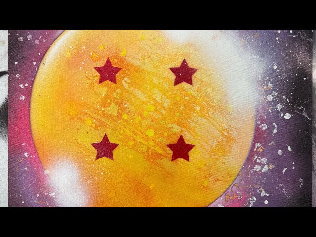 Spray Paint Art Tutorial (Dragon Ball) by DJ PLANET ART 🪐