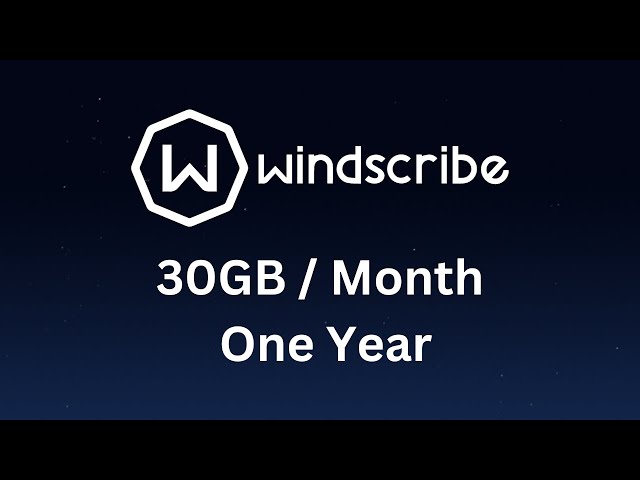 Windscribe VPN (30GB/Month) Free Code - For a Year