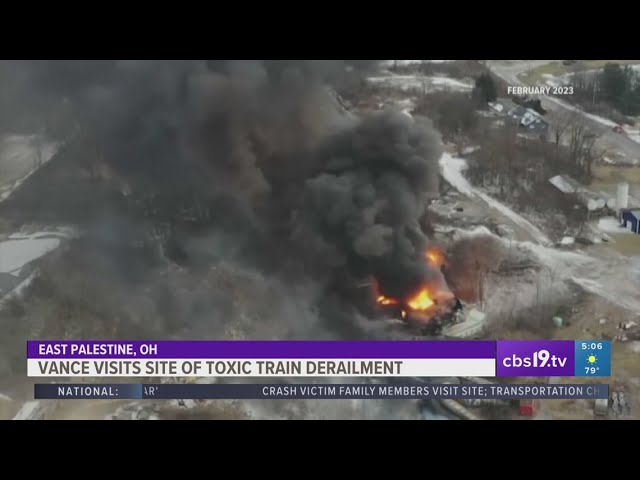 Vice President J.D. Vance visits East Palestine on 2-year anniversary of toxic train  derailment