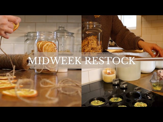 Midweek Homemade Kitchen Restock & Cook with Me | Simple Dried Orange Garland