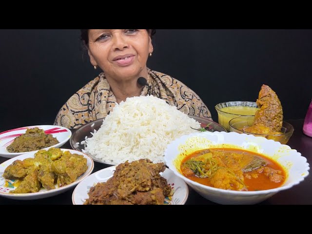 BIGBITES, EATING RICE WITH MOCHA GHONTO, KATLAR JHAL, PABSAR JHOL, DAL,।।