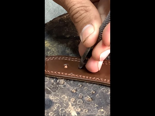 Soothing Sounds of Craftsmanship: Leather Handmade Shoes Making ASMR