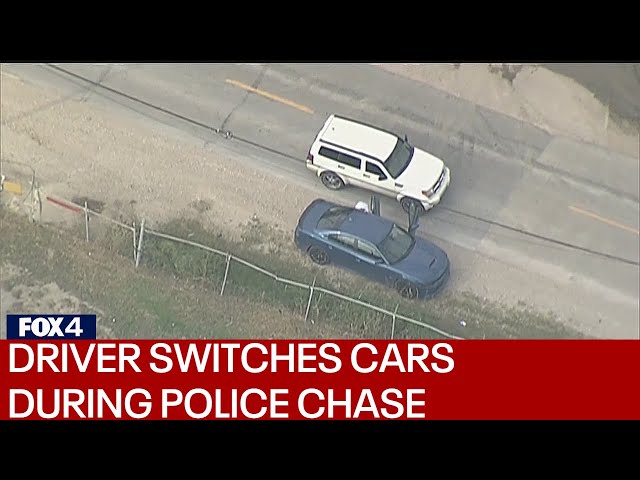 Dallas police chase stolen car in wild chase