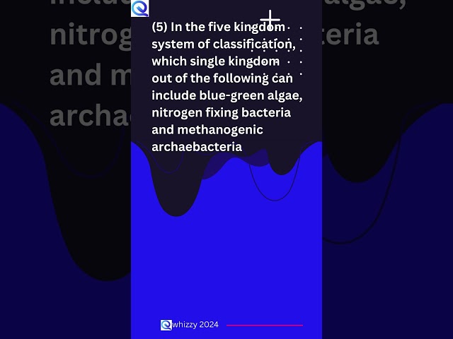 NEET BIOLOGY 2  BIOLOGICAL CLASSIFICATION 1 10 MCQS 5