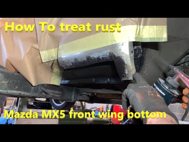 How To treat rust under a MK2 Mazda MX5 front wing bottom