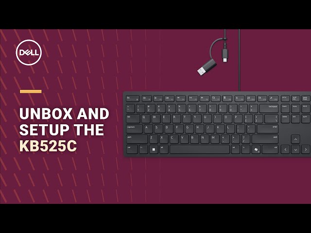 Unbox and set up your Dell Wired Collaboration Keyboard - KB525C