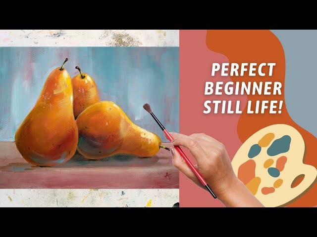 EASY & Fun Pear Painting! Great for ANY Skill Level! Unifying Your Painting Discussion!