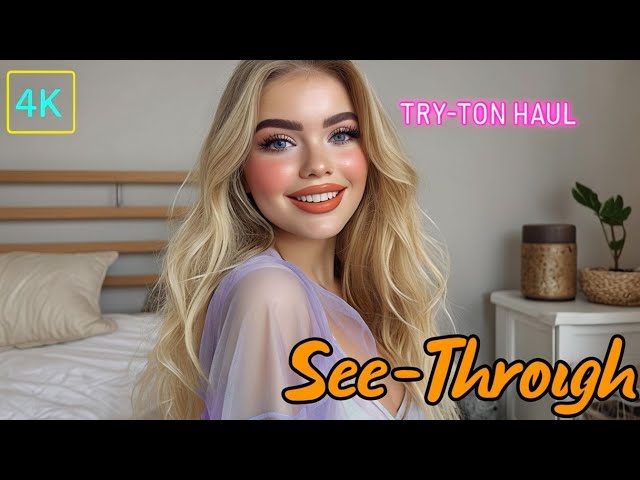 "4K Transparent Lingerie & Micro Bikini Try-On Haul | Latest Sheer Outfit Trends"