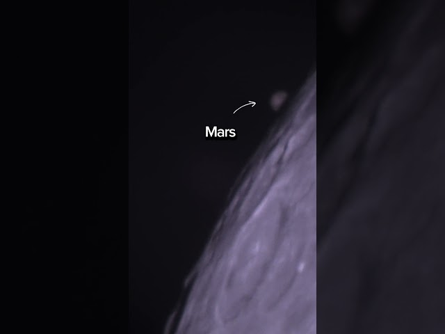 Mars and moon occultation. #astrophotography #mars #moon #occultation