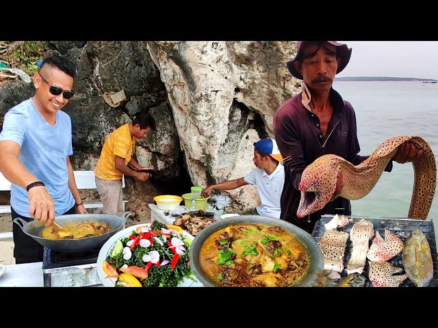 Giant Sea Eel Processed into Special Seafood | Cooking & BBQ