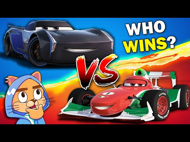 Lightning McQueen VS Jackson Storm VS Francesco Bernoulli | RACE BATTLE