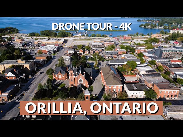 Orillia, Ontario in 4K | Explore the Jewel of Simcoe County from Above 🚁🍁