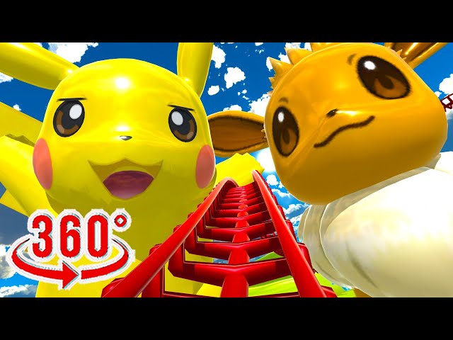 360° VR Pokemon roller coaster (funny memes)