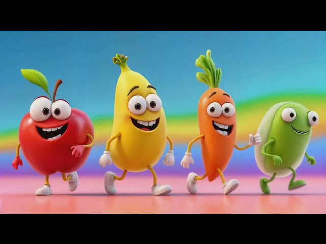 Toddler Song About Fruits & Vegetables | The Healthy Food Parade | Join The Fun