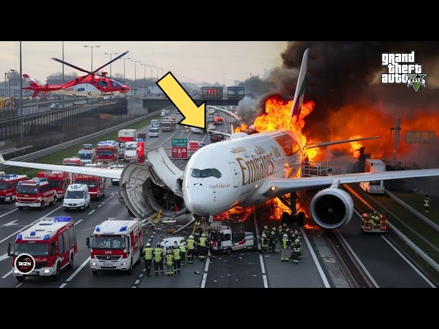 Plane Emergency Crashed Landing on Highway | GTA 5