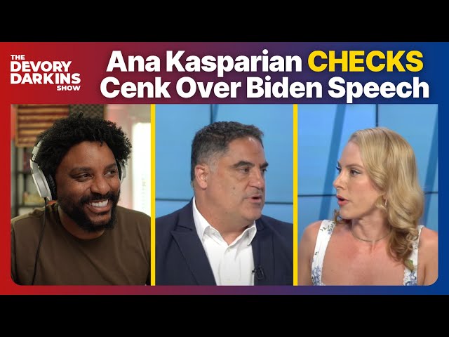 Ana Kasparian CHECKS Cenk DELUSIONAL Standing Ovation on Biden Exit Speech