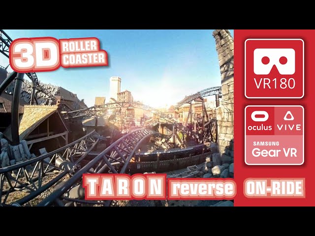 VR180 extreme VR Roller Coaster Ride TARON reverse 3D onride POV | VR 360 Phantasialand Oculus