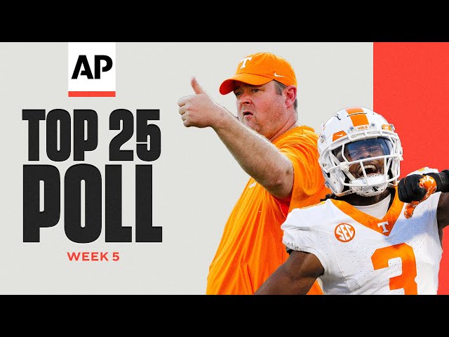 AP Top 25 Poll Released: Tennessee up to No. 5 after dominant win at Oklahoma | Week 5 Poll Analysis